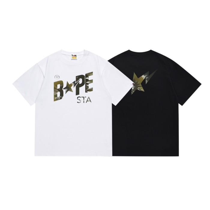 A Bathing Ape Bape Tie Dye Large Letter Star Print Tee 4 colors 29348079