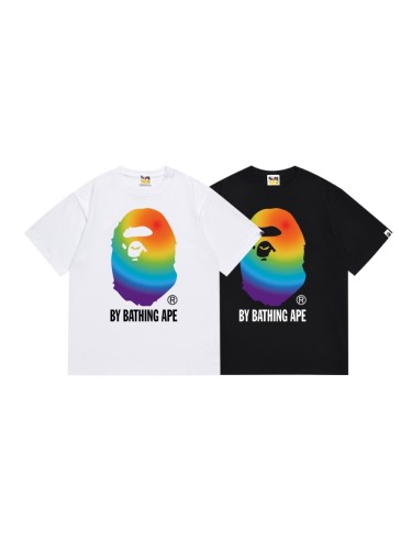 A Bathing Ape Bape Iridescent Blended Gradient Classic Ape Head Print Tee 2 colors 29348069