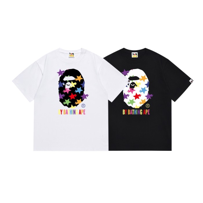 A Bathing Ape Bape Colorful STA Star Letter Ape Head Print Tee 2 colors 29347621