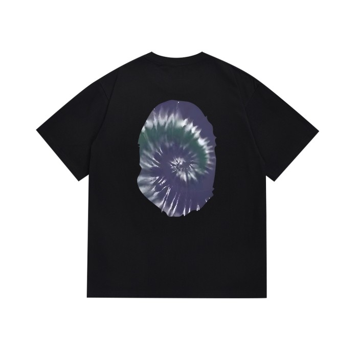 A Bathing Ape Bape Swirl Tie Dye Gradient Ape Head Print Tee 4 colors 29348068