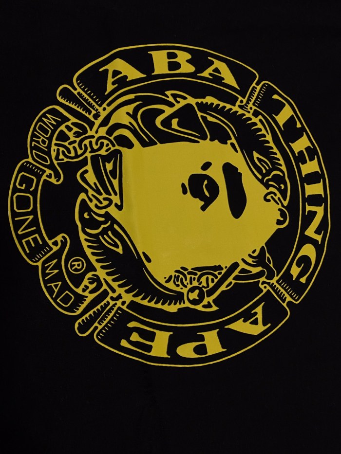 A Bathing Ape Bape Ape Head Pisces Letter Round Seal Print Tee 2 colors 29348077