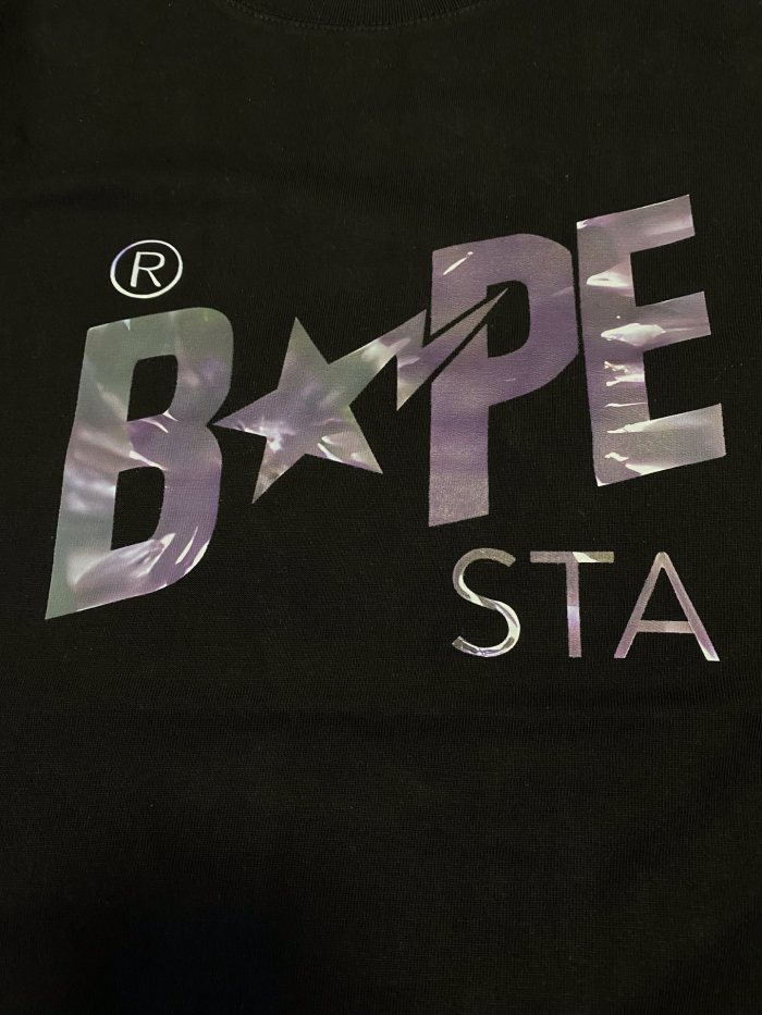 A Bathing Ape Bape Tie Dye Large Letter Star Print Tee 4 colors 29348079
