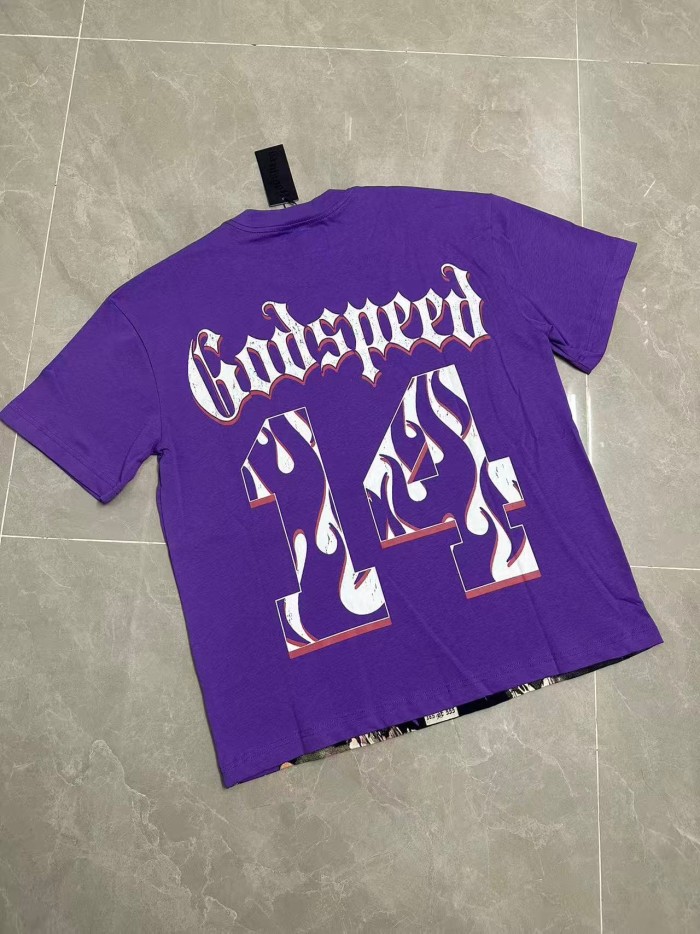 Godspeed Retro Baseball Varsity Streetwear Front Skeleton Baseball Player Vintage Gothic Typography Print T-Shirt 2 colors 29348093