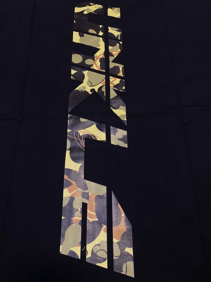 A Bathing Ape Bape UNKIE Co-branded Triangle Graffiti Camo Print Tee 2 colors 29347619