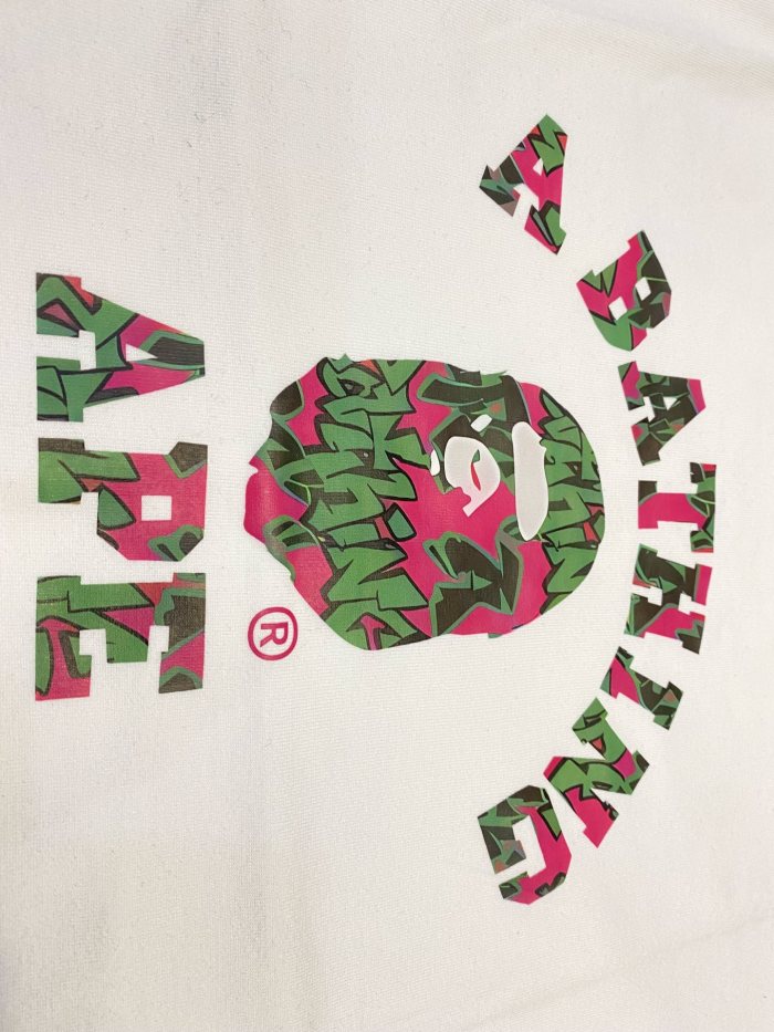 A Bathing Ape Bape Gradient Graffiti Letter Ape Head Print Tee 6 colors 29348046