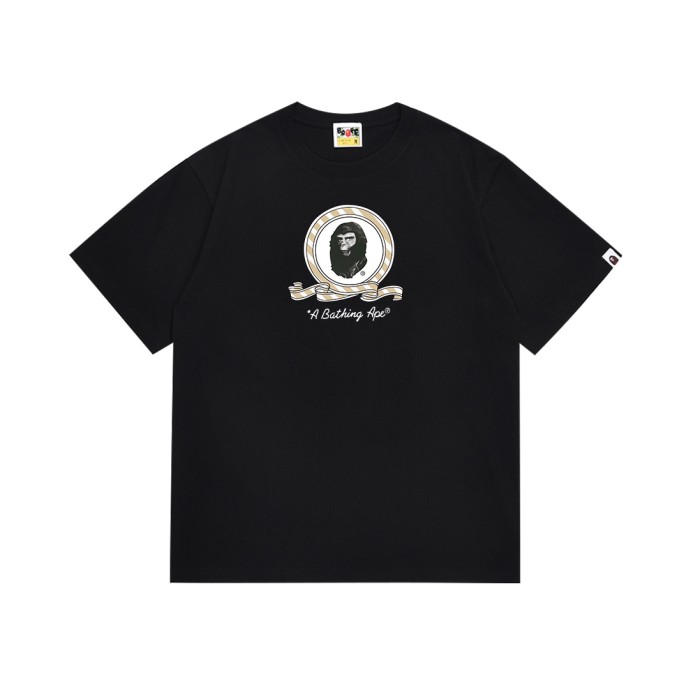 A Bathing Ape Bape Retro Medal Ribbon Star Badge Ape Head Print Tee 2 colors 29347632