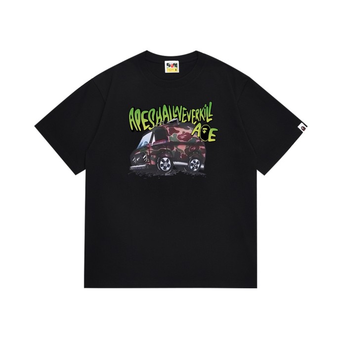 A Bathing Ape Bape Camo Car Graffiti Ape Head Letter Print Tee 2 colors 29348054