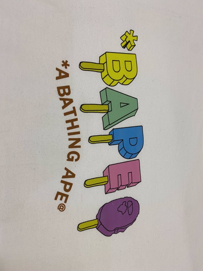 A Bathing Ape Bape Colorful Summer Ape Head Popsicle Letter Print Tee 2 colors 29348066