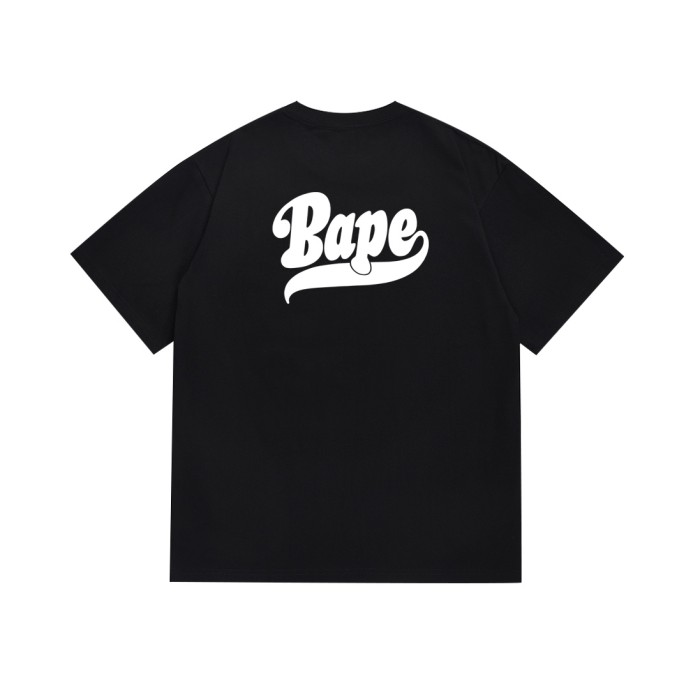 A Bathing Ape Bape Round Seal Letter Ape Head Print Tee 2 colors 29348072