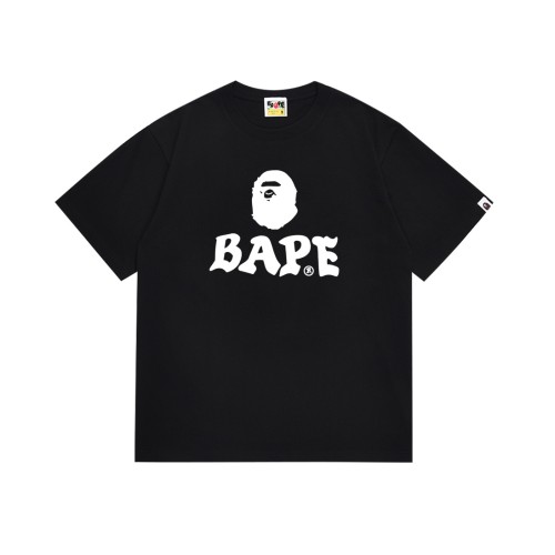 A Bathing Ape Bape Black White Contrast Ape Head Japanese Letter Print Tee 2 colors 29347634