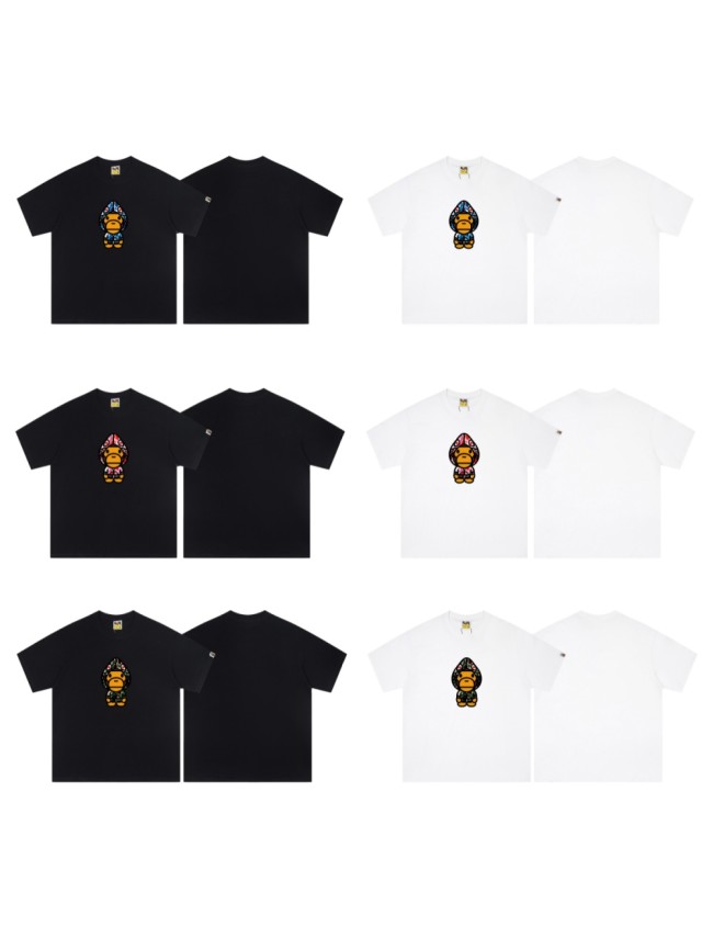 A Bathing Ape Bape Pointed Hat Shark Camouflage Milo Print Tee 6 colors 29348044