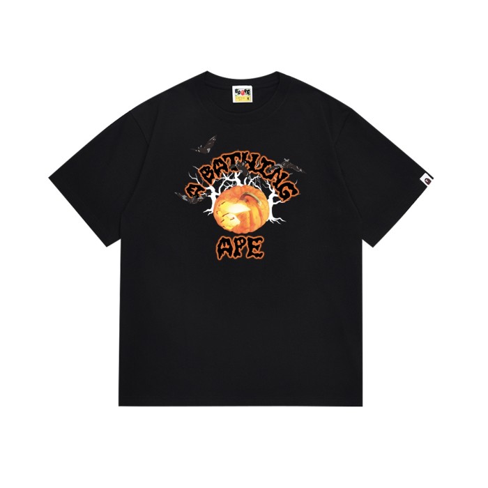 A Bathing Ape Bape Halloween Pumpkin Letter Bat Pattern Print Tee 2 colors 29348063