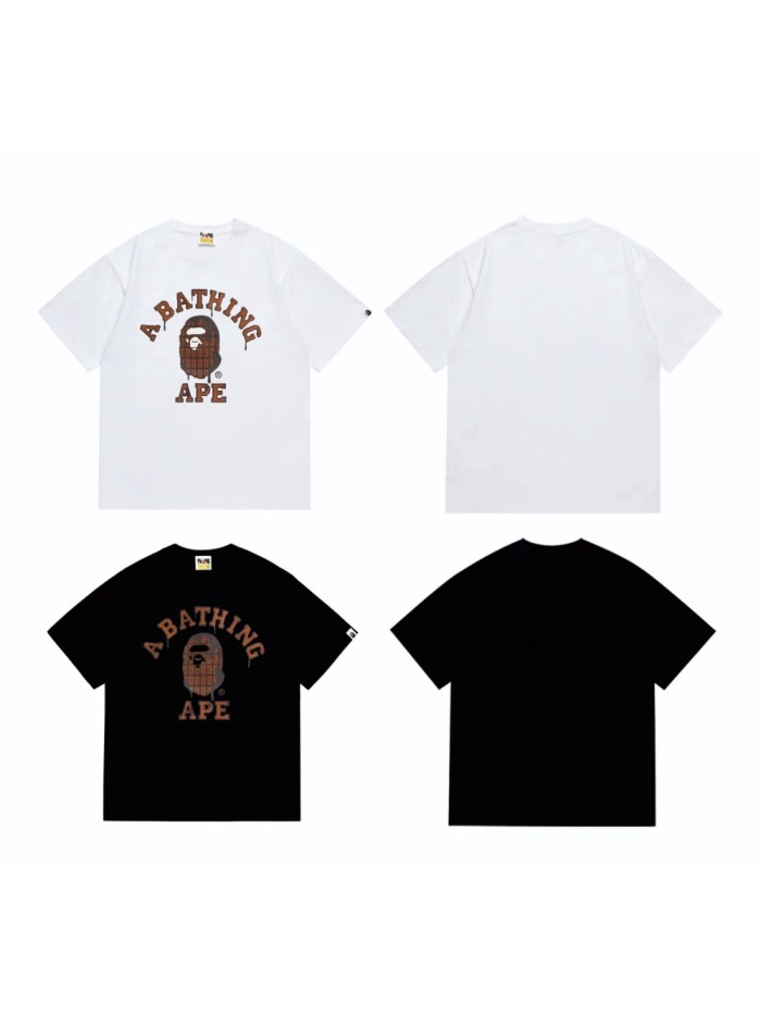 A Bathing Ape Bape Melting Chocolate Ape Head Print Tee 2 colors 29348058