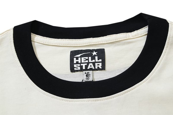 Hellstar Studio Cage Mask 777 Color Block Raglan Sleeve Print Tee 29353444