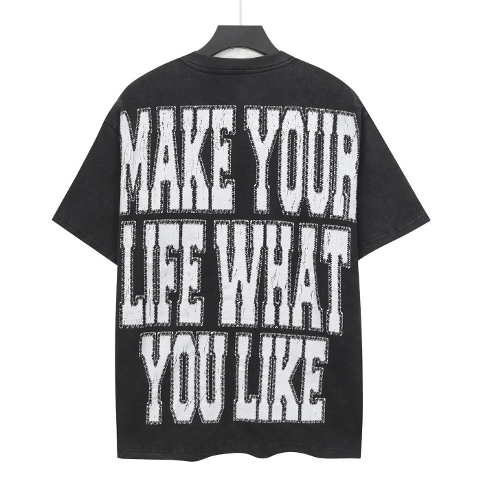 Godspeed Urban Graffiti Hip Hop Streetwear Front Multicolor Bubble Graffiti Script Seated Skeleton Brick Graffiti Wall Graphic T-Shirt 2 colors 29353186