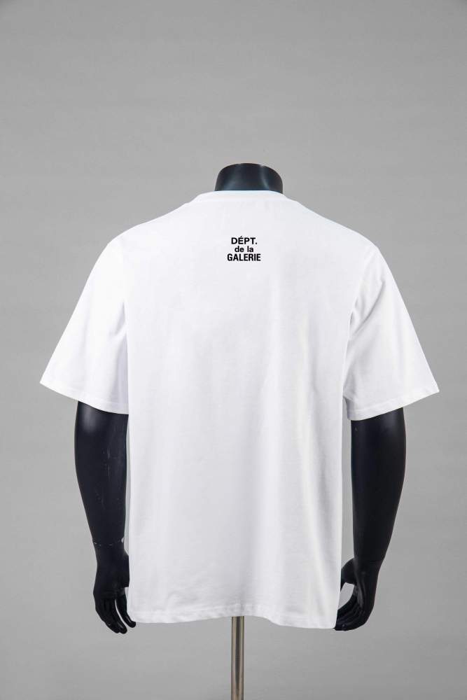 GaIIery Dept. Front Bottom Corner And Back Neck Small French Letter Print Crew Neck Loose Cotton Basic Tee 2 colors 29356387