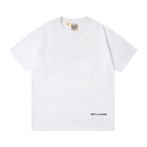 GaIIery Dept. Front Bottom Corner And Back Neck Small French Letter Print Crew Neck Loose Cotton Basic Tee 2 colors 29356387