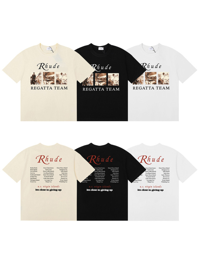 Rhude Photo Regatta Team letter printed Tee 3 colors 29356386