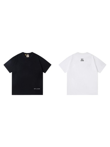 GaIIery Dept. Front Bottom Corner And Back Neck Small French Letter Print Crew Neck Loose Cotton Basic Tee 2 colors 29356387