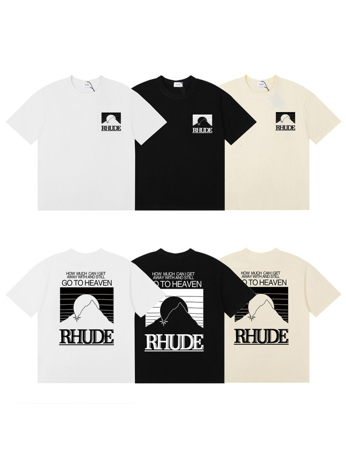 Rhude Contrasting color sunset print Tee 3 colors 29355903