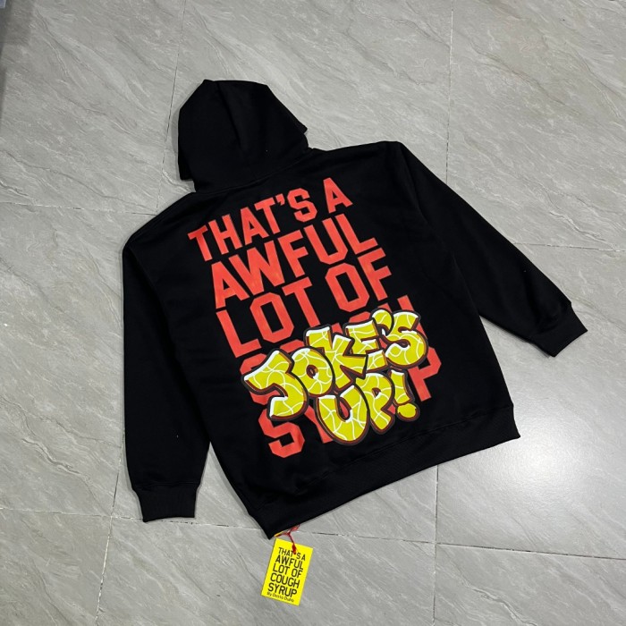 Cough Syrup Drip Graffiti Font Slogan Purple Wagon Statue Liberty Ny Skyline Pink Yellow Ny Logo Print Fleece Hoodie 29355895