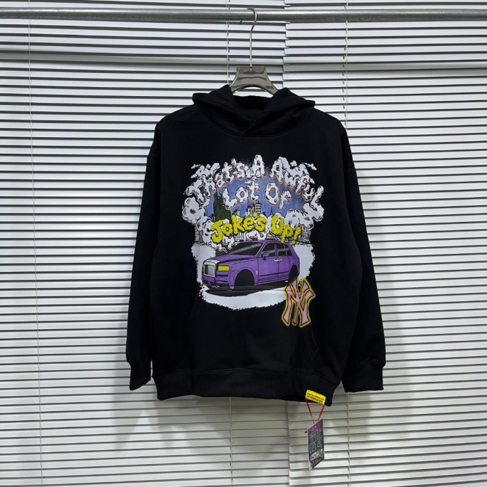 Cough Syrup Drip Graffiti Font Slogan Purple Wagon Statue Liberty Ny Skyline Pink Yellow Ny Logo Print Fleece Hoodie 29355895