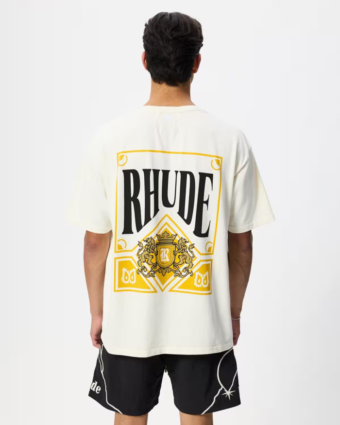 Rhude Pista Golden Card printed Tee 3 colors 29356377