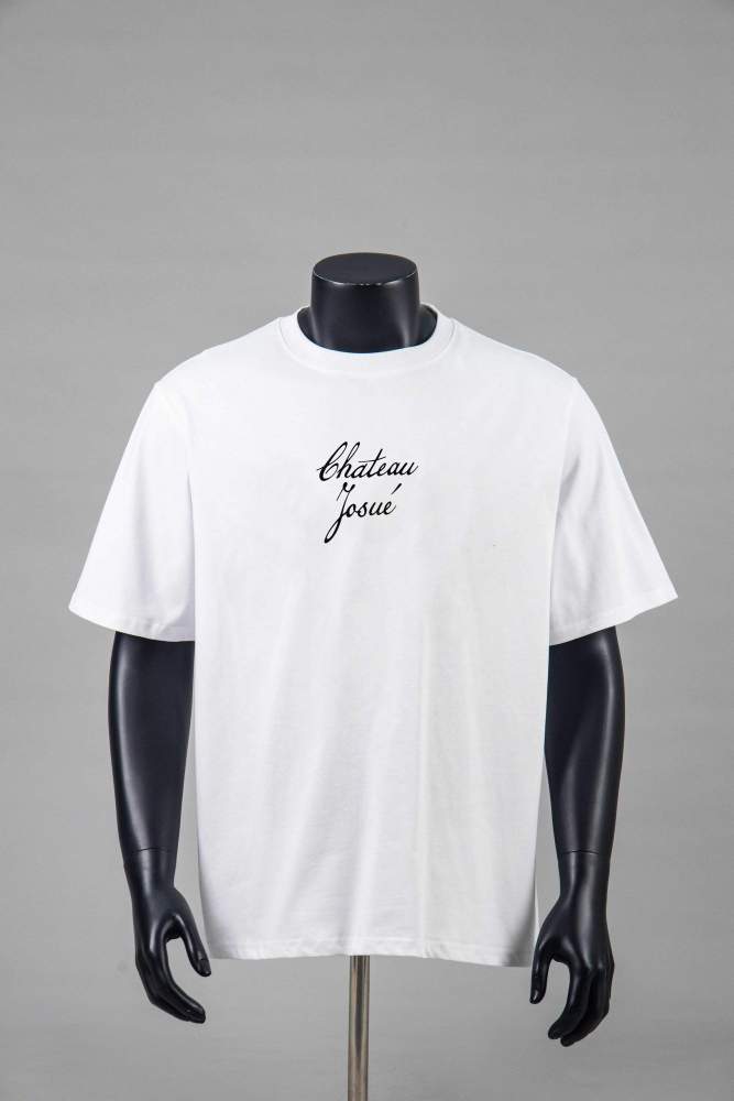 GaIIery Dept. Front Chest Black French Cursive Letter Print Crew Neck Oversized Soft Cotton Tee 2 colors 29356393