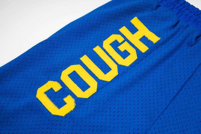 Cough Syrup Letter Number 16 Side Vertical Split Dual Sided Graphic Striped Hem Loose Athletic Mesh Shorts Print Shorts 4 colors 29355952