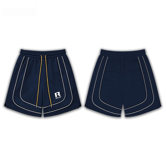 Rhude Mesh Piping Baggy Track Shorts 3 colors 29357942