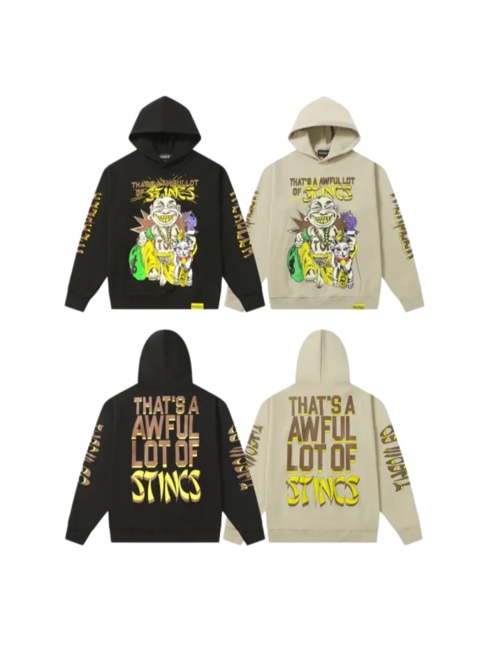 Maneki Neko Cartoon Character Print Hoodie 3 colors 28600192