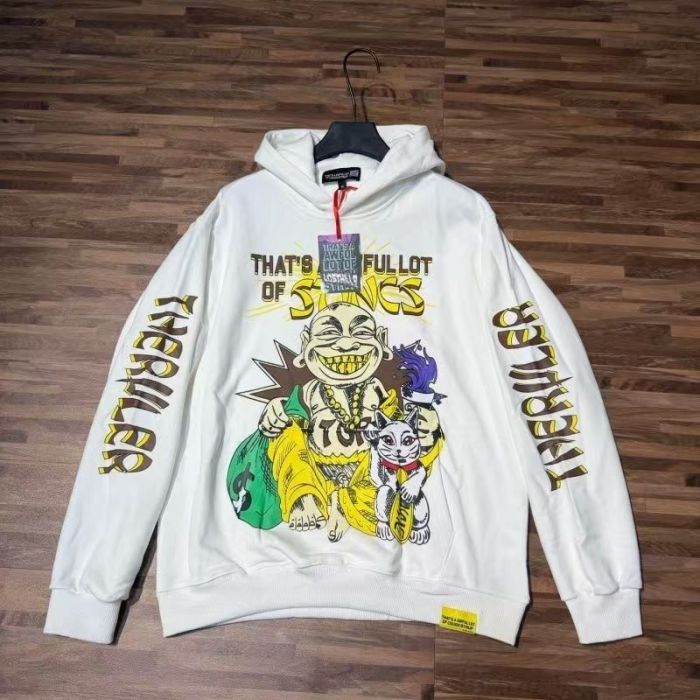 Maneki Neko Cartoon Character Print Hoodie 3 colors 28600192