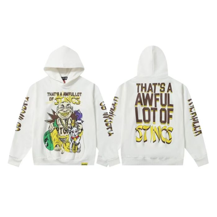 Maneki Neko Cartoon Character Print Hoodie 3 colors 28600192