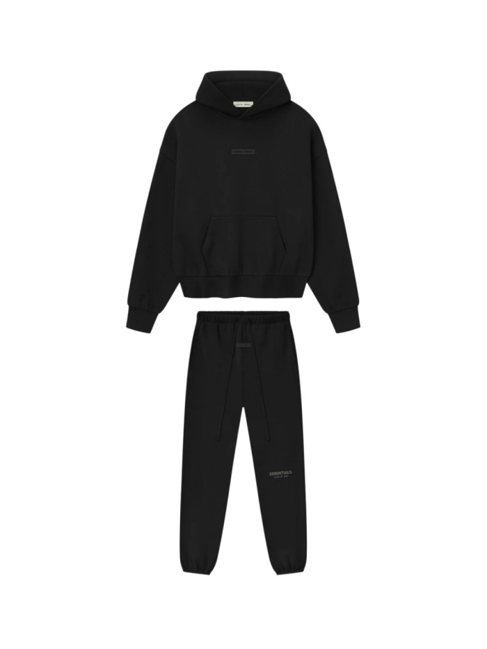 Fear Of God (Essentials) [Big & Tall for weights up to 220 lbs]1:1 quality version 3D Metal Logo Fleece Hoodie & Sweatpants Set 3 colors 28529877