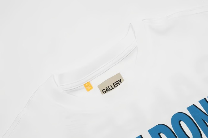 GaIIery Dept. American Retro Casual Dual Front Multi Tone Block Slogan Back Layered Word Graphic Cotton Tee 29358823
