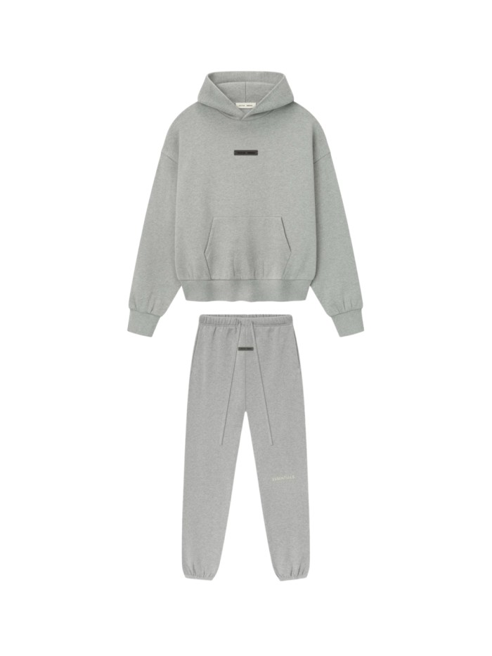 Fear Of God (Essentials) [Big & Tall for weights up to 220 lbs]1:1 quality version 3D Metal Logo Fleece Hoodie & Sweatpants Set 3 colors 28529877