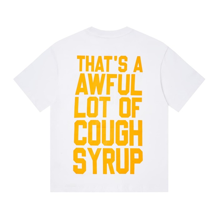 Cough Syrup Capsule Pill Golden Orange Letter Print Tee 2 colors 29359164
