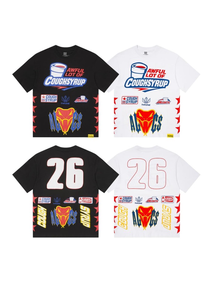 Cough Syrup American Racing Number 26 Viper Print Tee 2 colors 29359166