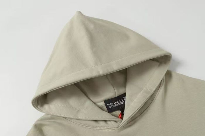 Cough Syrup Vintage Retro Newspaper Figure Print Dual Side Letter Graphic Oversized Hoodie 29358990