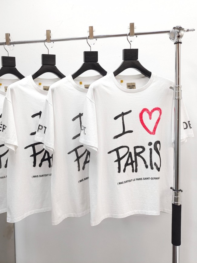GaIIery Dept. [Big & Tall for weights up to 220 lbs]1:1 quality version “I Love Paris” Screen-Printed Tee 29359027