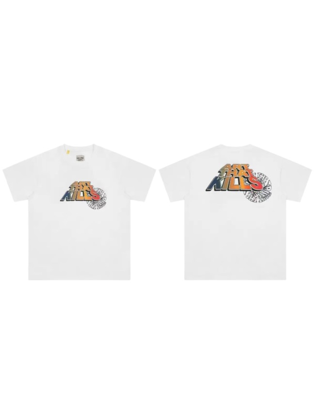 GaIIery Dept. Retro Graffiti Street Front Small Gradient 3D Stacked Letter Chest Print Back Oversized Multi Color Layered Typography Print Oversized Cotton Tee 29359169