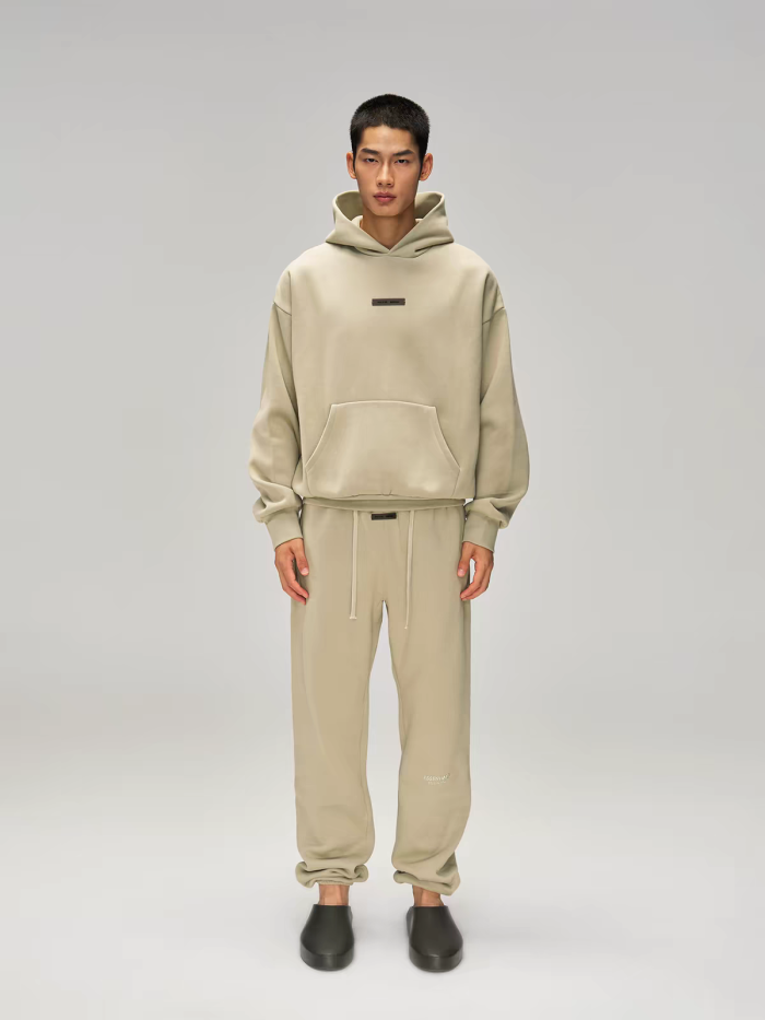Fear Of God (Essentials) [Big & Tall for weights up to 220 lbs]1:1 quality version 3D Metal Logo Fleece Hoodie & Sweatpants Set 3 colors 28529877