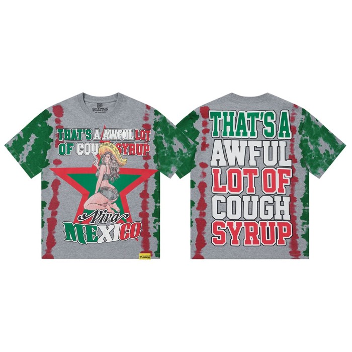 Cough Syrup Vintage Tie-Dye Western Lady Star Print Tee & Shorts Set 2 colors 29359163