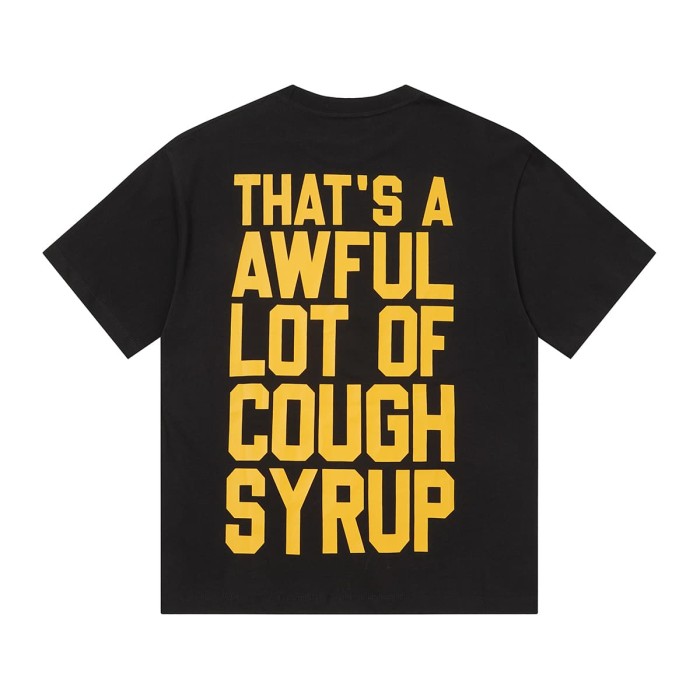 Cough Syrup Capsule Pill Golden Orange Letter Print Tee 2 colors 29359164