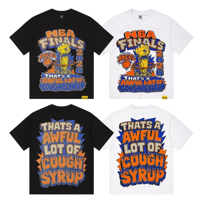 Cough Syrup Basketball Final Golden Trophy Graffiti Print Tee 2 colors 29359165