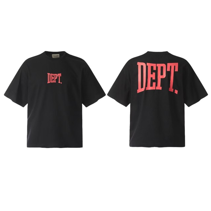 GaIIery Dept. Minimal Vintage Street Front Small Bright Red Block Letter Back Oversized Bold Red Font Double Sided Print Oversized Cotton Tee 2 colors 29359114