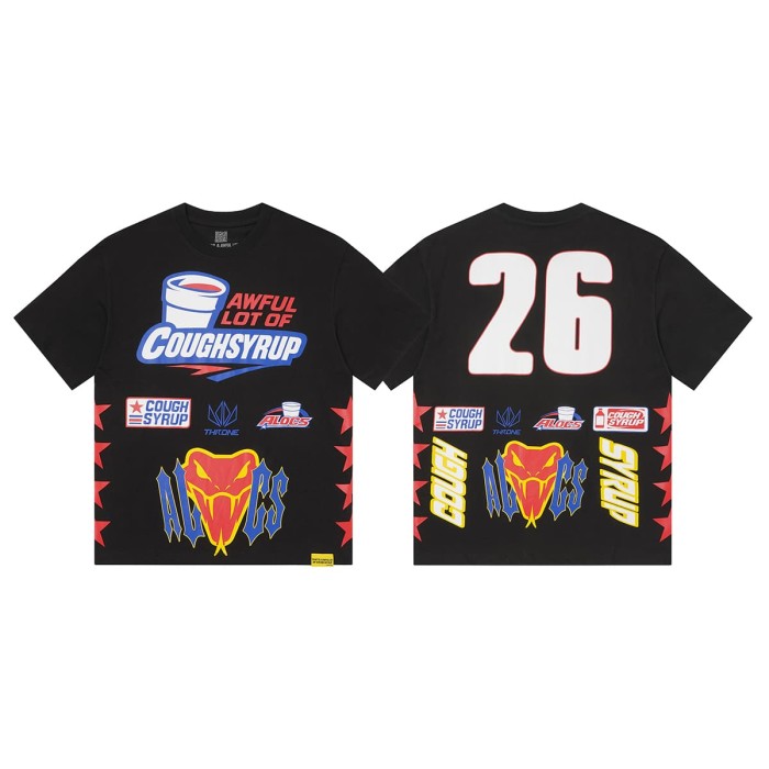 Cough Syrup American Racing Number 26 Viper Print Tee 2 colors 29359166