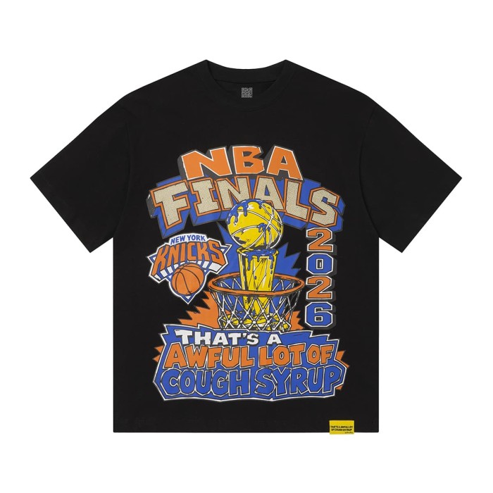 Cough Syrup Basketball Final Golden Trophy Graffiti Print Tee 2 colors 29359165