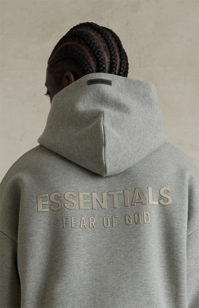 Fear Of God (Essentials) [Big & Tall for weights up to 220 lbs]1:1 quality version 3D Metal Logo Fleece Hoodie & Sweatpants Set 3 colors 28529877