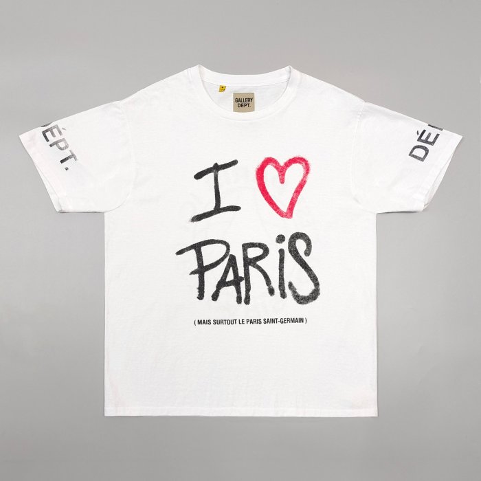 GaIIery Dept. [Big & Tall for weights up to 220 lbs]1:1 quality version “I Love Paris” Screen-Printed Tee 29359027